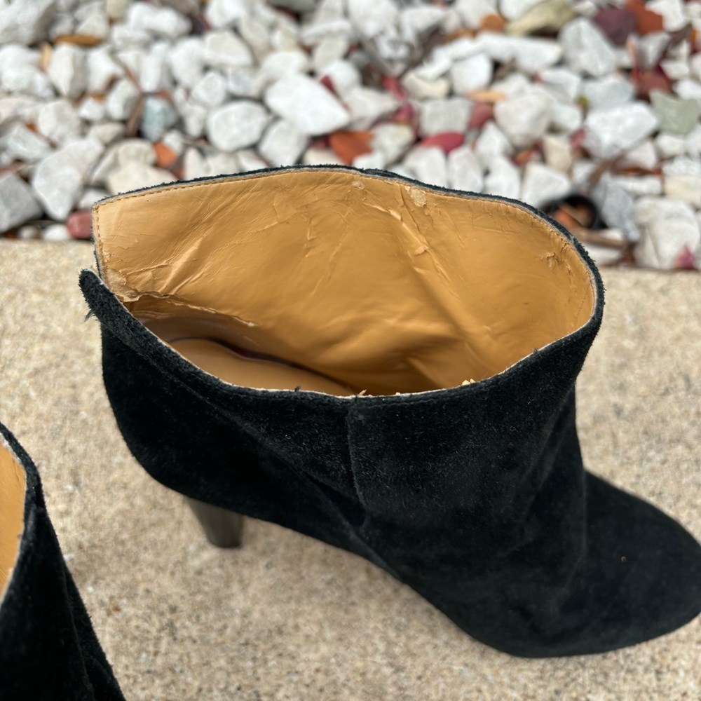 SALE Nine West Genuine Leather Suede High Heel Platform Boots Booties - Picture 7 of 10